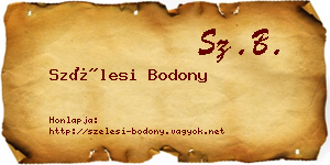 Szélesi Bodony névjegykártya